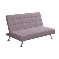 Mabel Kids Lilac Upholstered Sofa Futon by DHP
