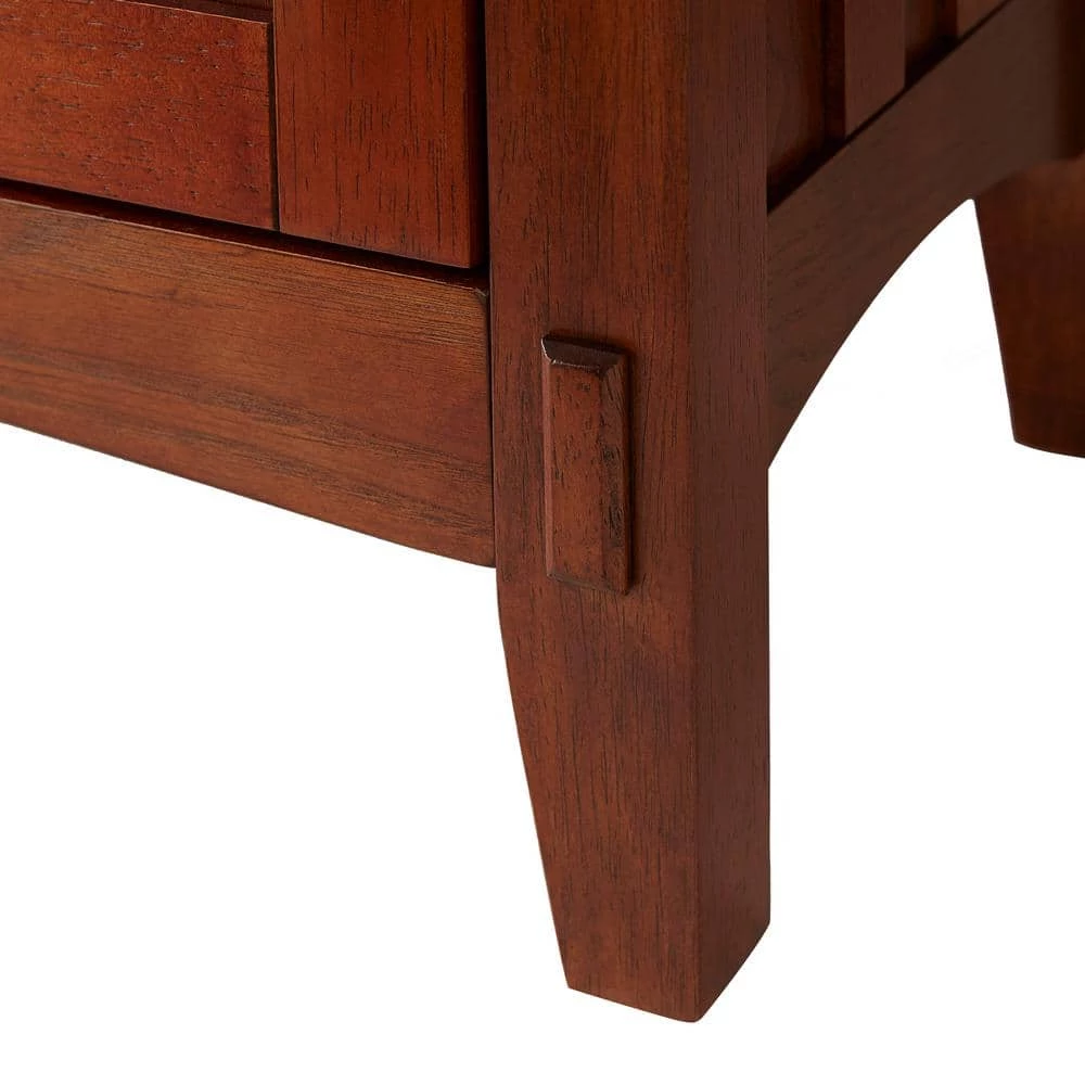 69 in. Medium Oak Wood 8-shelf Standard Bookcase with Adjustable Shelves by Home Decorators Collection - Image 4