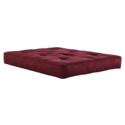 Classic 8 in. Independently Encased Coil Futon Full Size Mattress Merlot with CertiPUR-US Certified Foam by DHP