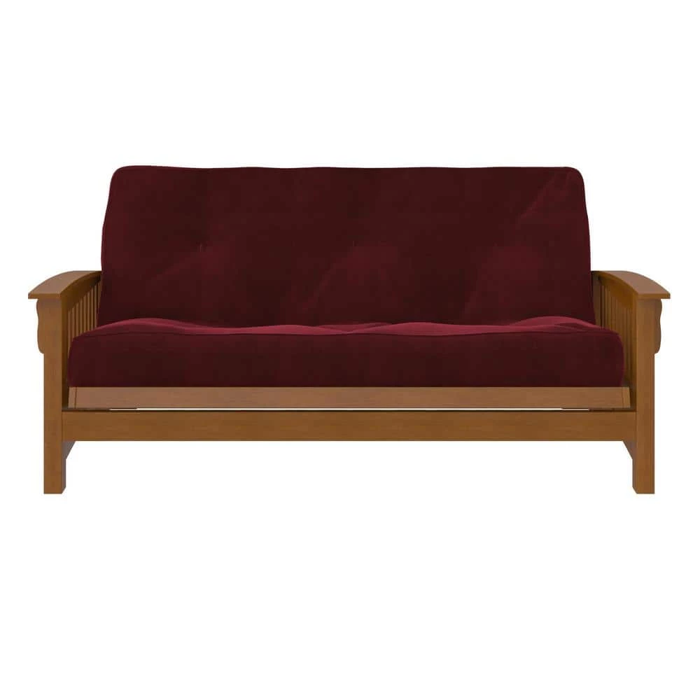 Classic 8 in. Independently Encased Coil Futon Full Size Mattress Merlot with CertiPUR-US Certified Foam by DHP - Image 4