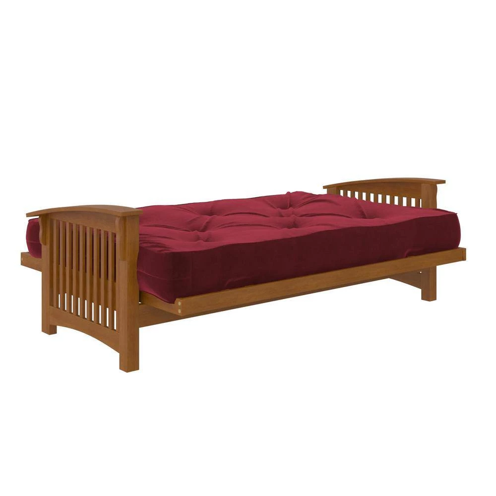 Classic 8 in. Independently Encased Coil Futon Full Size Mattress Merlot with CertiPUR-US Certified Foam by DHP - Image 5