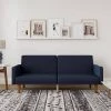 Jimmie Navy Linen Futon with USB Port by DHP