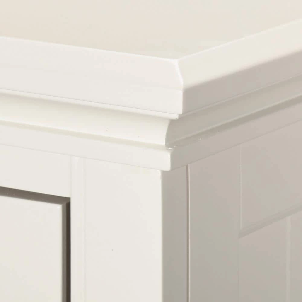 Hamilton 72 in. Polar White 4-shelf Bookcase with 2-Doors by Home Decorators Collection - Image 10