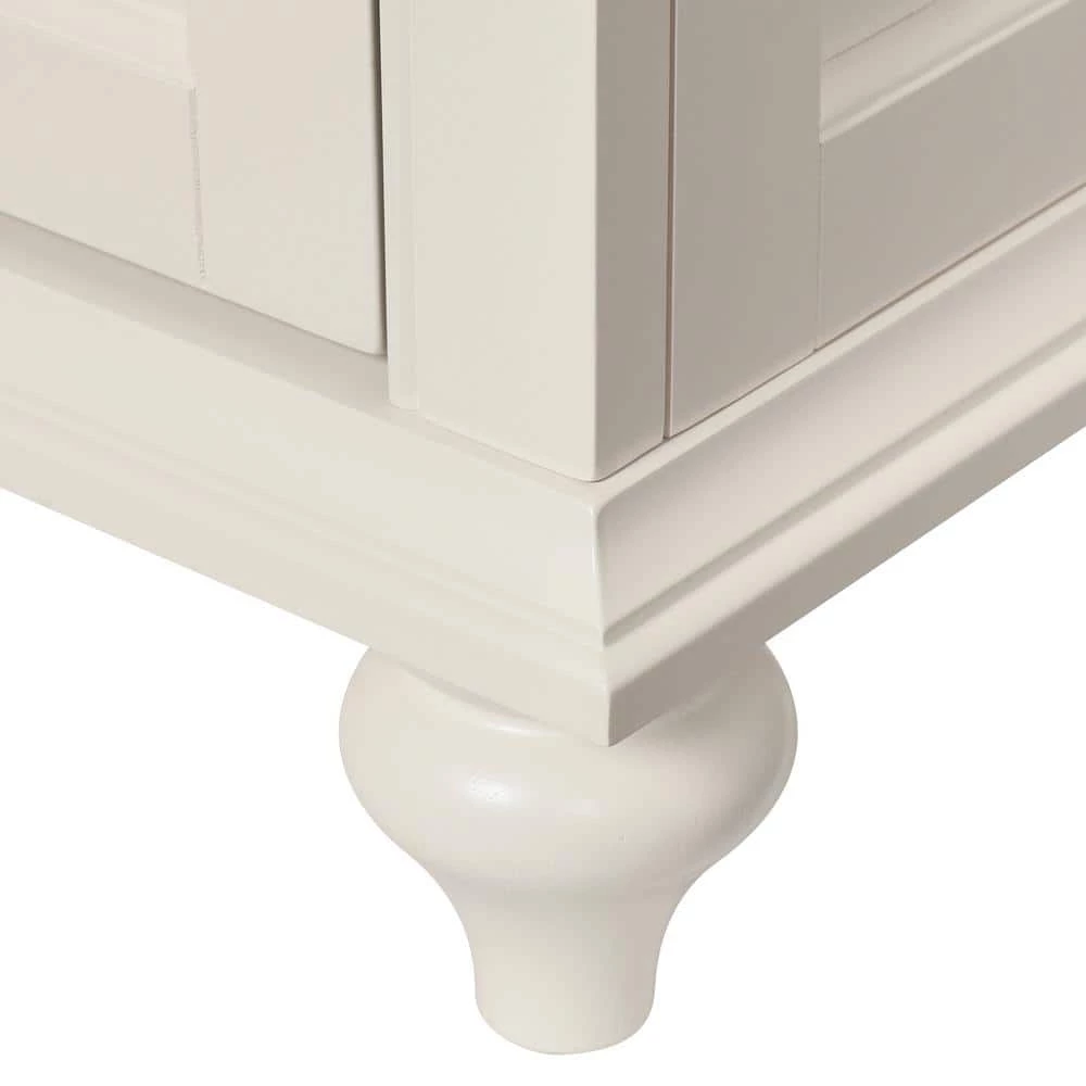 Hamilton 72 in. Polar White 4-shelf Bookcase with 2-Doors by Home Decorators Collection - Image 9