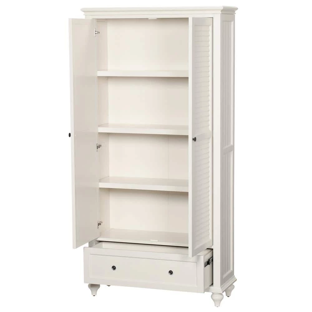 Hamilton 72 in. Polar White 4-shelf Bookcase with 2-Doors by Home Decorators Collection - Image 7