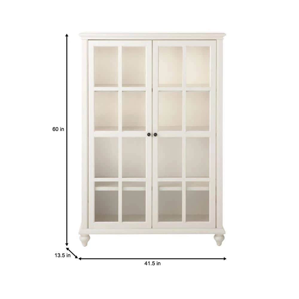 Hamilton Polar White 60 in. 4-Shelf Bookshelf with Adjustable Shelves by Home Decorators Collection - Image 2