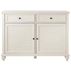 Hamilton 47 in. Polar White Wood Console Table with Drawers by Home Decorators Collection