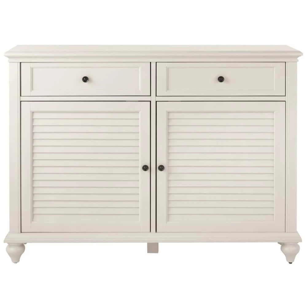 Hamilton 47 in. Polar White Wood Console Table with Drawers by Home Decorators Collection