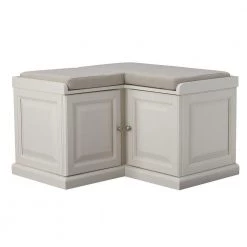 Walker Polar White Corner Storage Bench by Home Decorators Collection