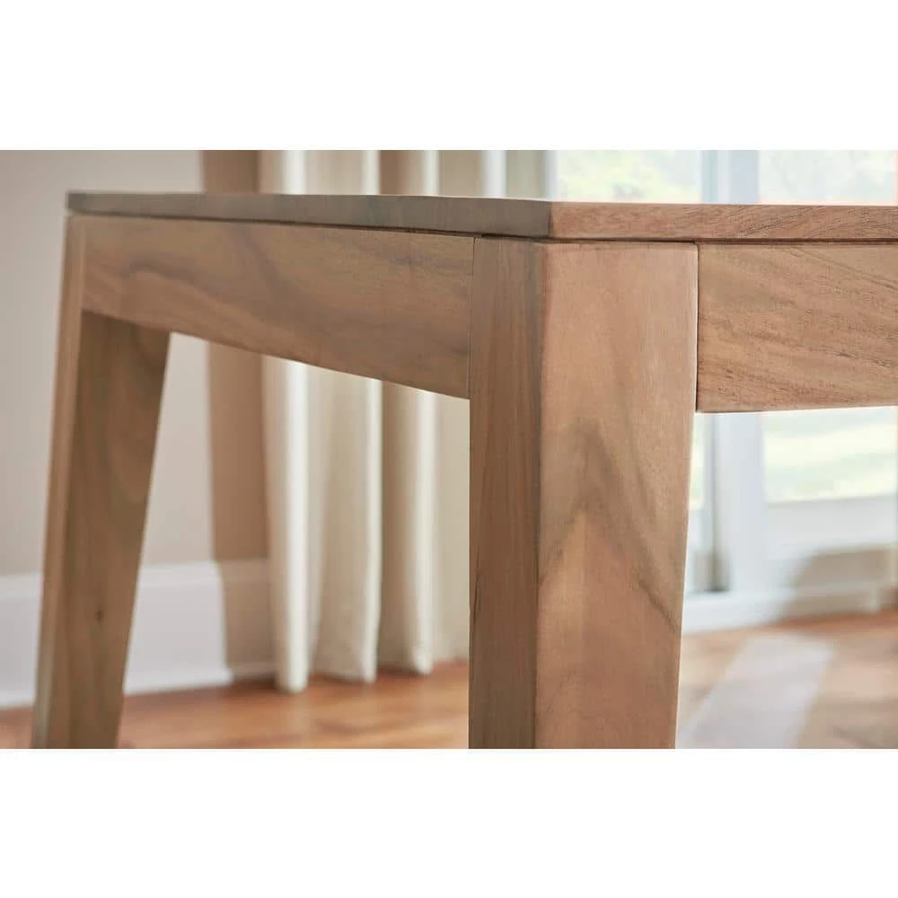 Greyburn Pecan Brown Finish Rectangular Dining Table for 6 with Tapered Square Legs (68.9 in. L x 29.9 in. H) by Home Decorators Collection - Image 3