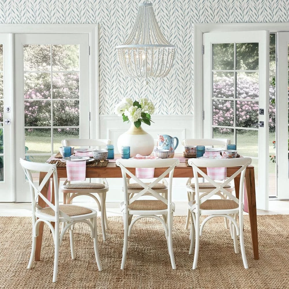 Greyburn Pecan Brown Finish Rectangular Dining Table for 6 with Tapered Square Legs (68.9 in. L x 29.9 in. H) by Home Decorators Collection - Image 5