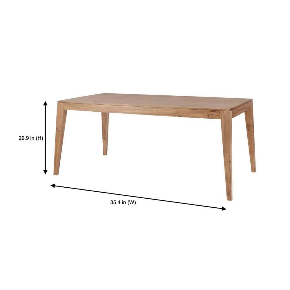 Greyburn Pecan Brown Finish Rectangular Dining Table for 6 with Tapered Square Legs (68.9 in. L x 29.9 in. H) by Home Decorators Collection - Image 2