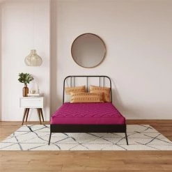 Dana 6 in. Plush Polyester Fill Tight Top Quilted Pink Twin Mattress by DHP