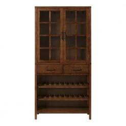 Woodlin Sable Brown Wine Cabinet by Home Decorators Collection