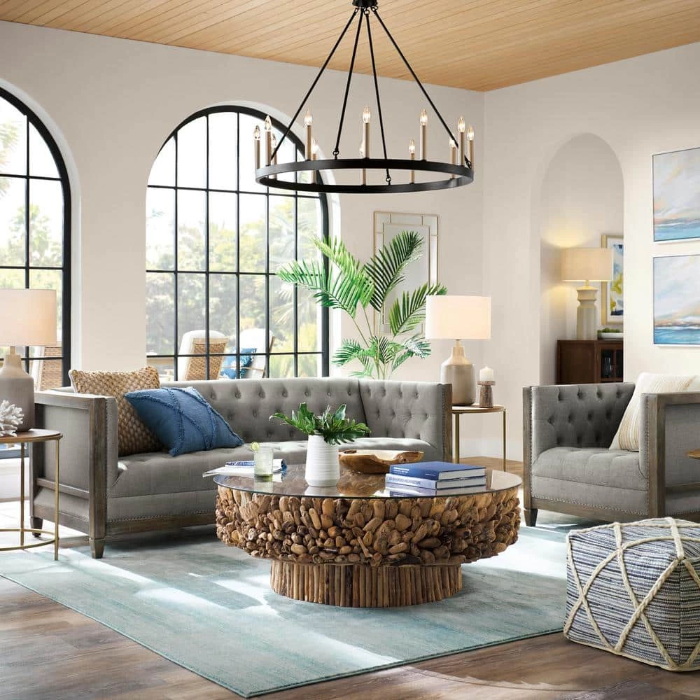 Woodlin Sable Brown Buffet with Glass Door by Home Decorators Collection - Image 9