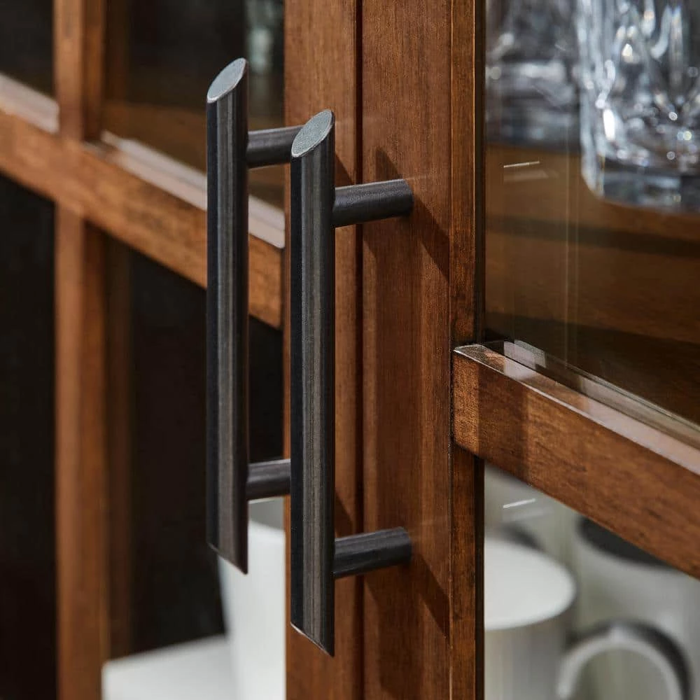 Woodlin Sable Brown Buffet with Glass Door by Home Decorators Collection - Image 4