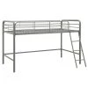 Alyssa Silver Twin Metal Kids Loft Bed by DHP