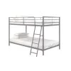 Fulton Silver Metal Twin Over Twin Bunk Bed by DHP