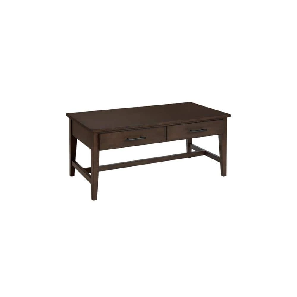 Bellamy 42 in. Smoke Large Rectangle Wood Coffee Table with 2-Drawers by Home Decorators Collection - Image 7