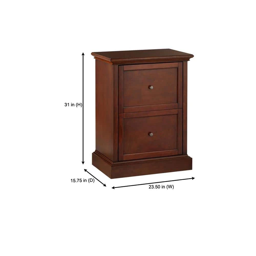 Royce Smokey Brown Wood 2 Drawer File Cabinet (23.5 in. W x 31 in. H) by Home Decorators Collection - Image 2