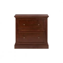 Royce Smokey Brown Wood 2 Drawer Wide File Cabinet (33 in. W x 31 in. H) by Home Decorators Collection