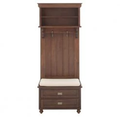 Vernon Smokey Brown 32" W Hall Tree by Home Decorators Collection