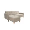 Hanna Tan Chenille Storage Futon / Sectional by DHP
