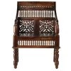 Maharaja Walnut Wood Hand-Carved Arm Chair by Home Decorators Collection