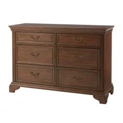 Beckford Walnut Finish 6 Drawer Dresser (54 in W. X 36 in H.) by Home Decorators Collection