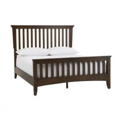 Abrams Walnut Finish King Mission Style Bed (85 in. W x 54 in. H) by Home Decorators Collection