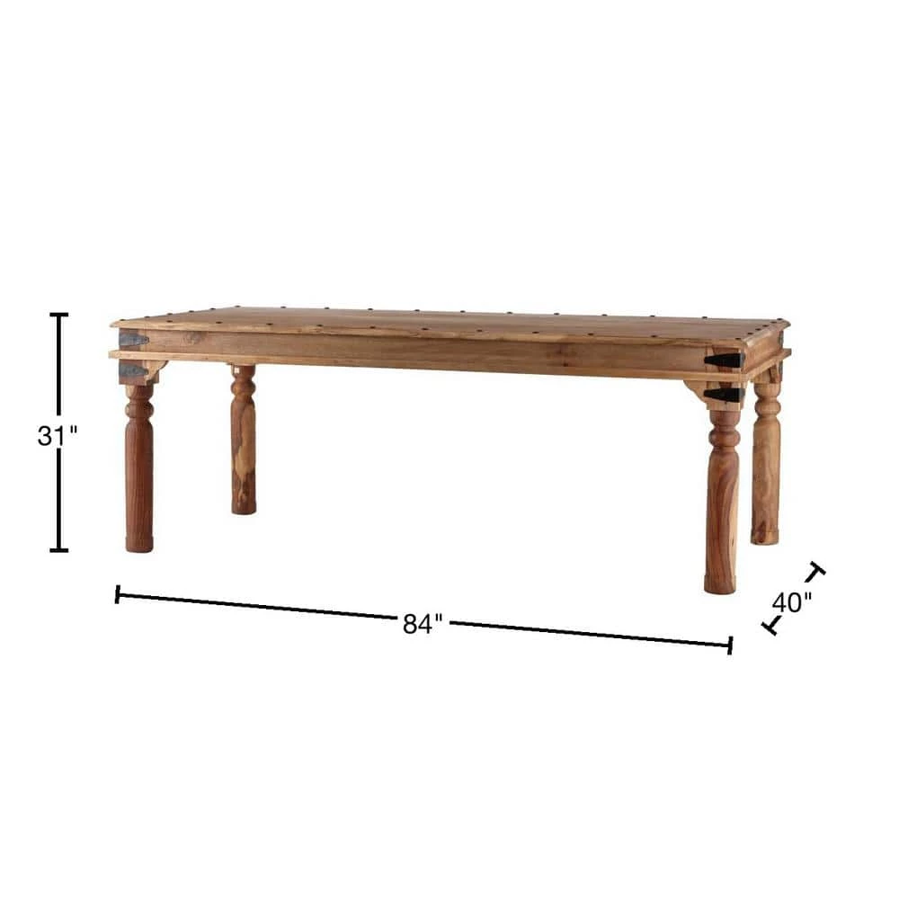Fields Weathered Brown Dining Table by Home Decorators Collection - Image 3