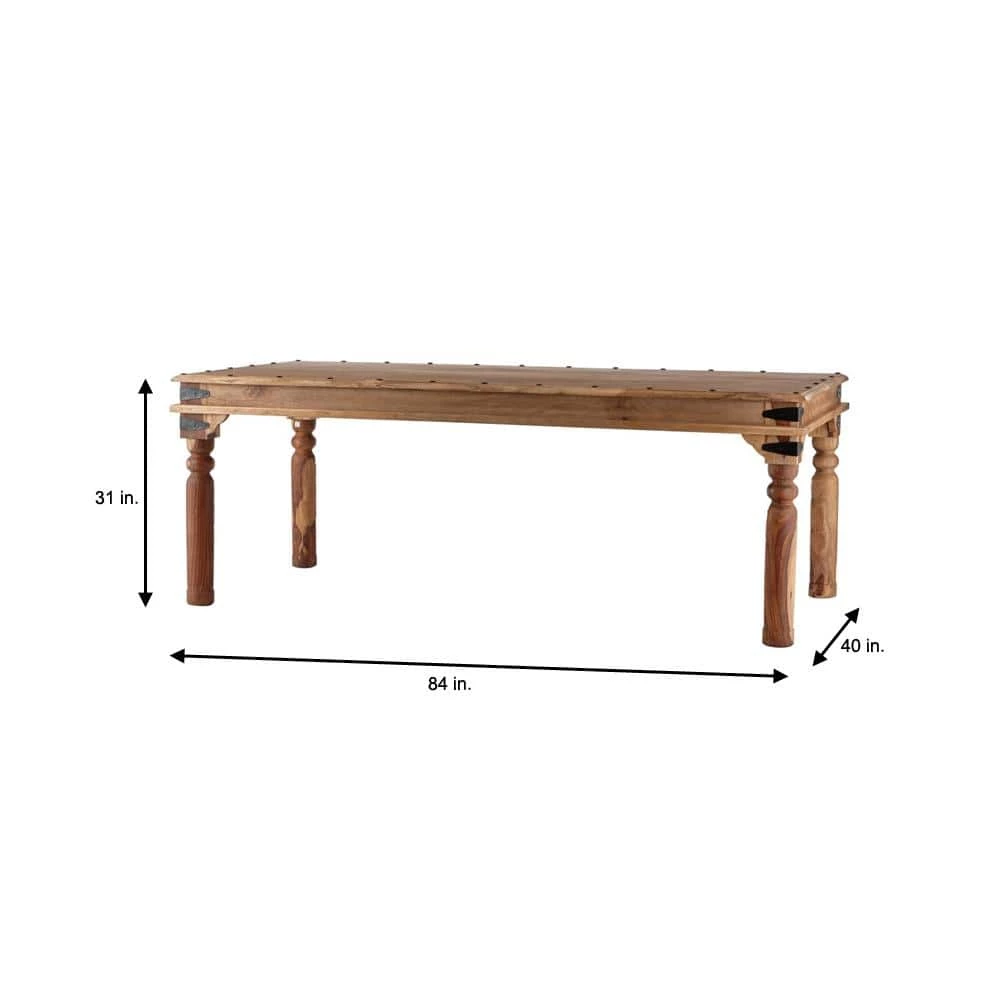 Fields Weathered Brown Dining Table by Home Decorators Collection - Image 2