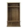 Shutter Weathered Oak 42" W Hall Tree with Drawers by Home Decorators Collection