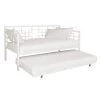Giada White Metal Twin Daybed with Trundle by DHP