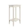 Rikki 16 in. W White Wood Tall End Table by DHP