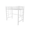 Benjamin Twin Metal Loft Bed, White by DHP
