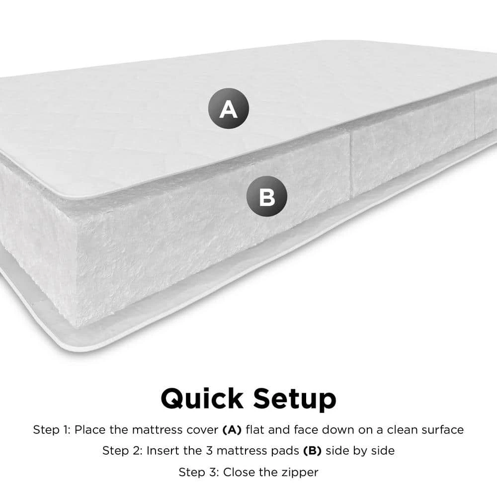 Sleep 6 in. Firm Thermobonded High Density Polyester Fill Tight Top Twin Size Mattress by DHP - Image 9