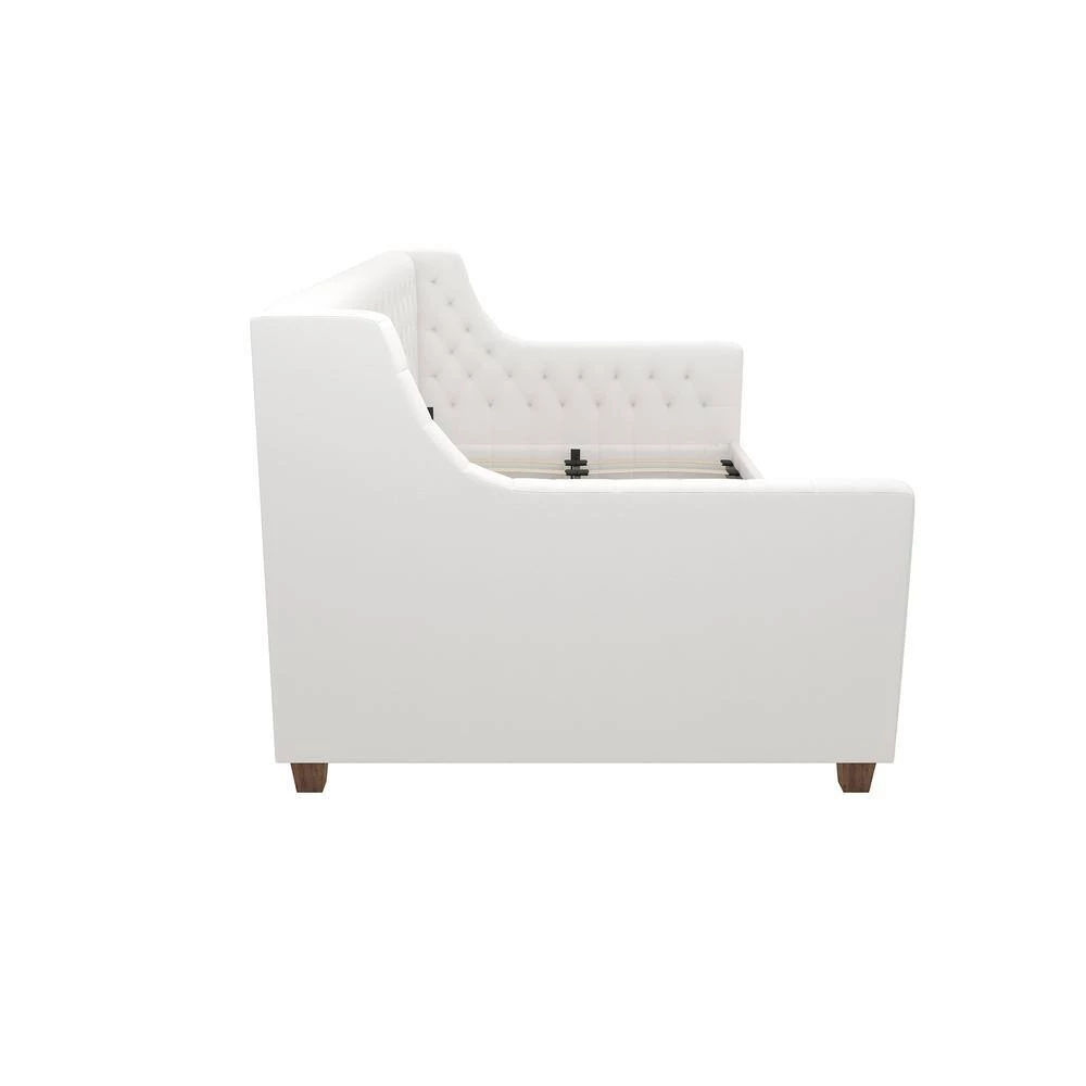 Jenna White Faux Leather Upholstered Twin Daybed by DHP - Image 8