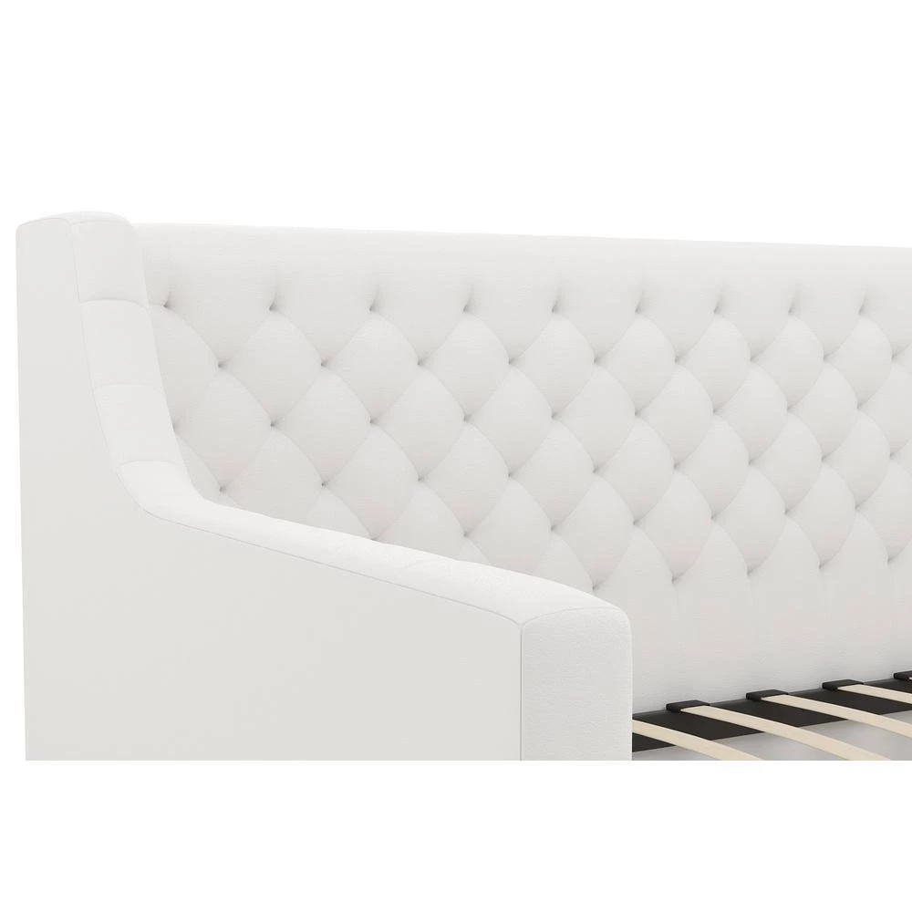 Jenna White Faux Leather Upholstered Twin Daybed by DHP - Image 4