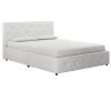 Dean White Faux Leather Upholstered Full Bed with Storage by DHP