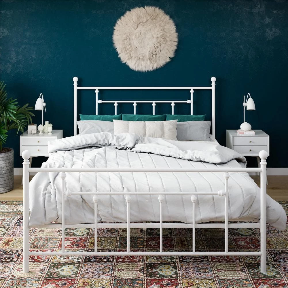 Mia White FullMetal Bed Frame by DHP - Image 7