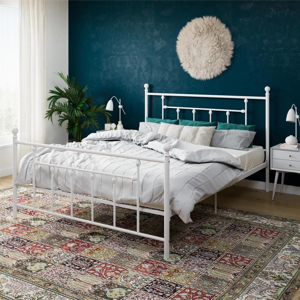 Mia White FullMetal Bed Frame by DHP - Image 2