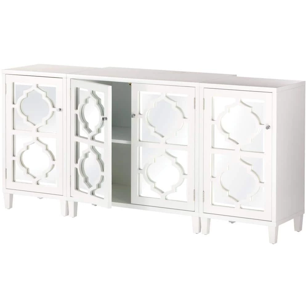 Reflections White Mirrored Console Table by Home Decorators Collection - Image 8