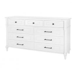 Bellmore White 9-Drawer Dresser (66 in. W x 20 in. D x 35.75 H) by Home Decorators Collection