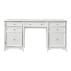 Bradstone 63 in. White Executive Desk by Home Decorators Collection