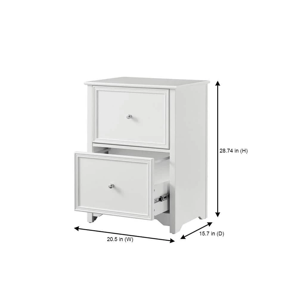 Bradstone 2 Drawer White File Cabinet by Home Decorators Collection - Image 2