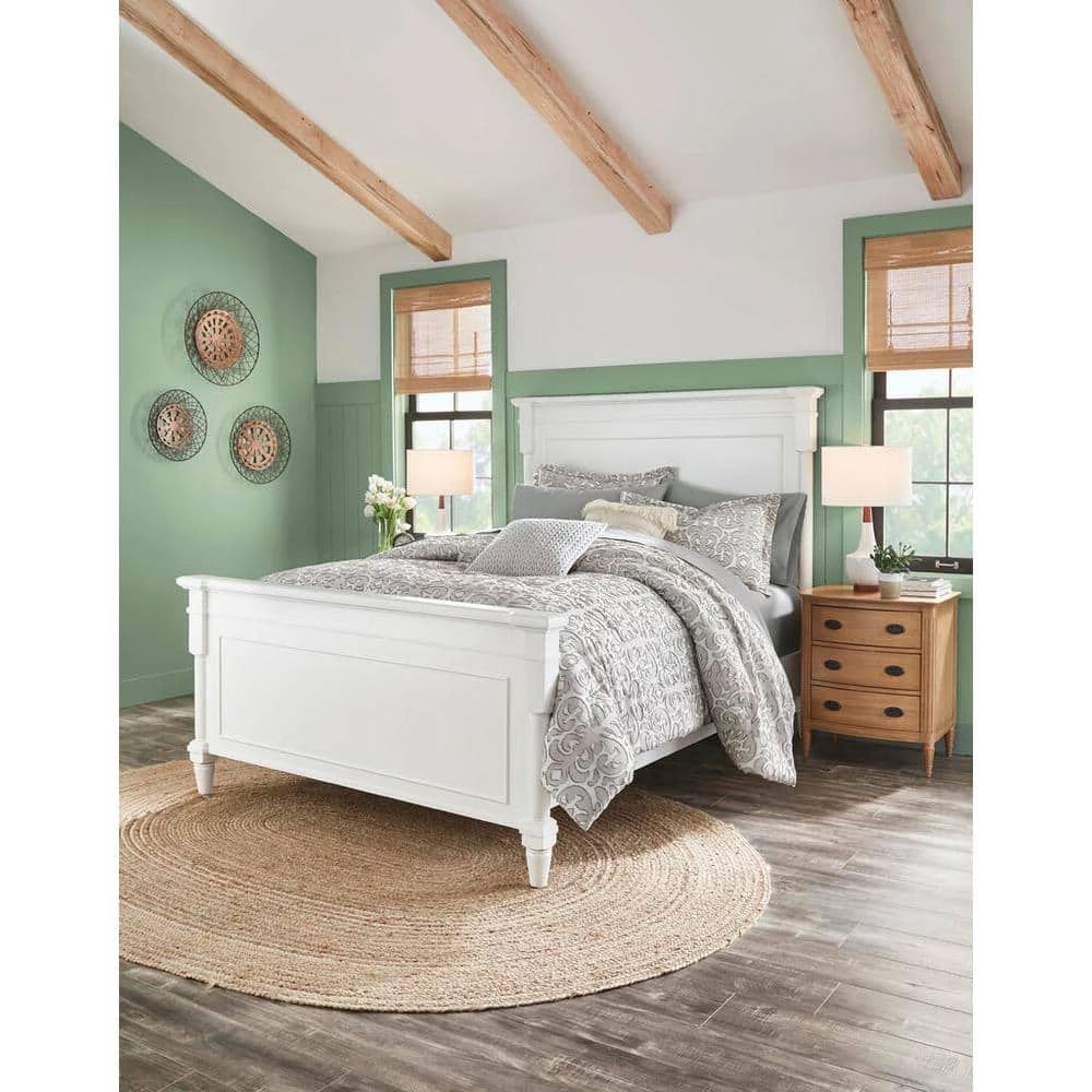 Bellmore White King Bed (84 in. W x 65 in. H) by Home Decorators Collection - Image 9