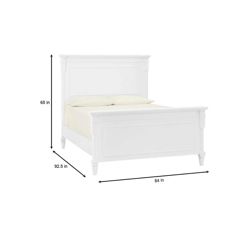 Bellmore White King Bed (84 in. W x 65 in. H) by Home Decorators Collection - Image 2
