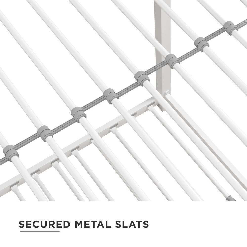 Mabel White Metal Twin Over Twin Bunk Bed by DHP - Image 8