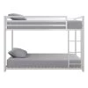 Mabel White Metal Twin Over Twin Bunk Bed by DHP